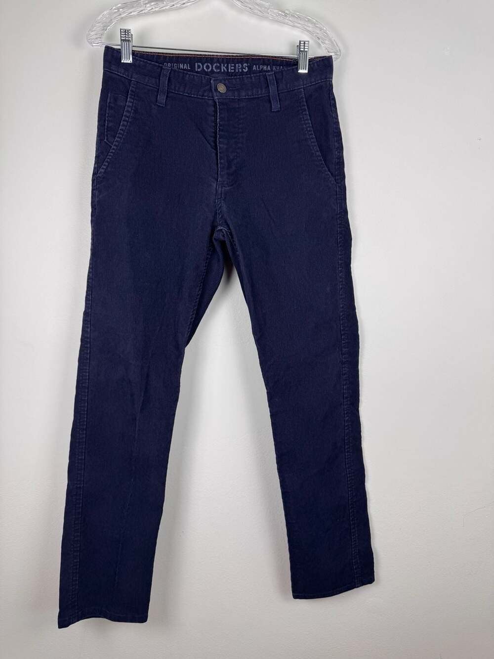 Dockers Alpha Khaki Corduroy Pants Navy Blue 30x30